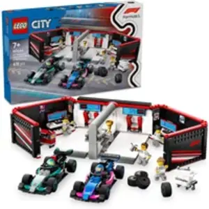 Comparateur de prix : LEGO® City F1® Garage & Mercedes-AMG & Alpine Cars Toy Playset 60444