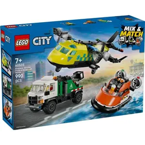 LEGO City Avion, camion d'assistance et aéroglisseur modulable 60505 pas cher