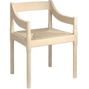 Fritz Hansen - Fauteuil Carimate - Bois naturel - Corde en lin - Desig...Vendu parmade-in-design