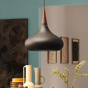 FRITZ HANSEN Orient P2 suspension noir/rose Ø 34cmVendu parluminaire