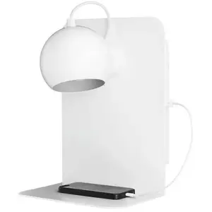 Nine United Scandinavia A/S Frandsen BALL-Applique murale orientable avec tablette Métal H30cm BlancVendu parluminaire