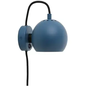 Comparateur de prix : Nine United Scandinavia A/S Frandsen BALL-Applique murale Orientable Interrupteur sur Câble Métal Ø12cm Bleu