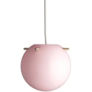 FRANDSEN suspension Koi, verre, rose/laiton, Ø 25 cm