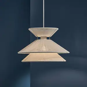 FRANDSEN suspension Kiku blanche, Ø 35,5 cm, métal/lin