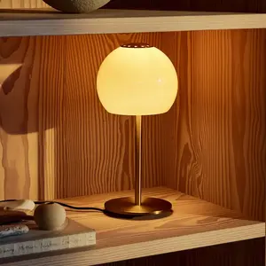FRANDSEN Lampe à poser Ball Glass, ambre, verre, 37 cm, E14 pas cher