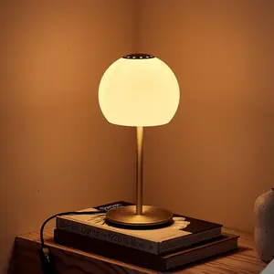 Lampe à poser FRANDSEN Ball Glass, gris sable, verre, 37 cm, E14 pas cher
