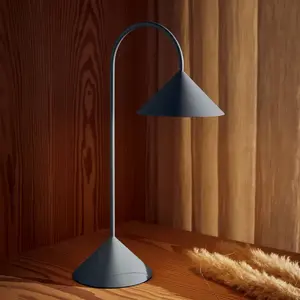 Lampe à poser LED rechargeable FRANDSEN Grasp, bleu clair, hauteur 47 ... pas cher