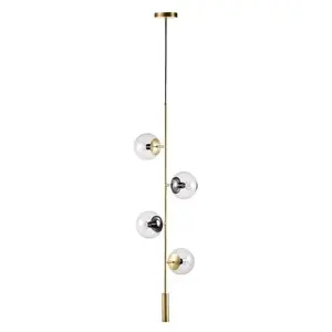 Bolia ORB-Suspension 4 Lumières Métal/Verre H116,6cm