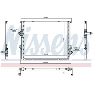 Radiateur basse température, intercooler NISSENS 606397 pas cher
