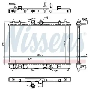 Radiateur, refroidissement moteur NISSENS 606273 pas cher