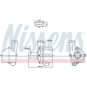 Comparateur de prix : NISSENS Pompe à eau pour VOLKSWAGEN: Golf Cabriolet, Jetta, New Beetle, Scirocco, Touareg & AUDI: S5, A6, SQ7, RS7, A4, A8, S7, S4, Q7 (Ref: 832121)