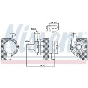 NISSENS Pompe à eau pour VOLKSWAGEN: Touran, Golf Cabriolet, Tiguan, Golf, Passat, Eos, Jetta, New Beetle, Scirocco, Polo, CC, Sharan (Ref: 832109) pas cher