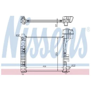 Radiateur, refroidissement moteur NISSENS 62663 pas cher
