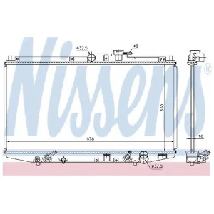 Radiateur, refroidissement moteur NISSENS 68117 pas cher