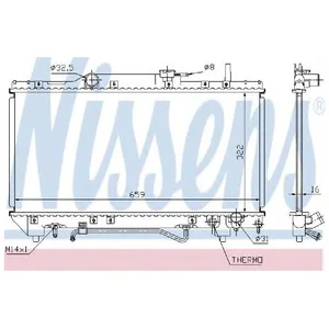 Radiateur, refroidissement moteur NISSENS 64802A pas cher