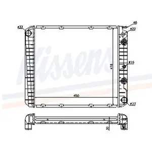 Radiateur, refroidissement du moteur 65544A Nissens 65544A pas cher