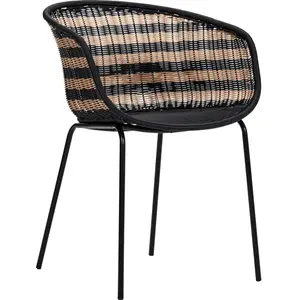 House Doctor Chaise Hapur naturel/noir - 210940311 pas cher