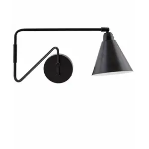Comparateur de prix : House Doctor Applique avec grand bras pivotant en métal noir