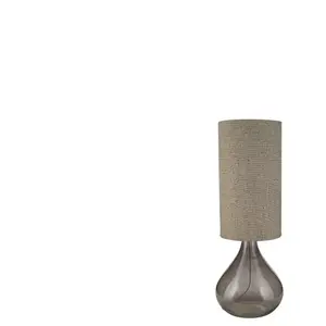 House Doctor Grande lampe à poser verre gris pas cher