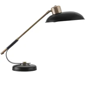 Lampe de table noire et dorée 50 cm Art Deco - House Doctor pas cher