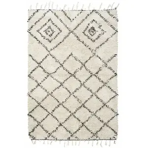 House Doctor Kuba Tapis Blanc (Blanc cassé) 200 x 140 cm pas cher