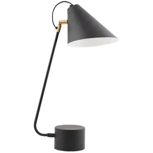 House Doctor Lampe de table Club Noir/Blanc pas cher