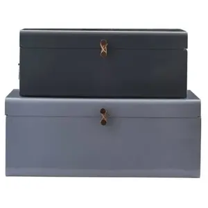 Comparateur de prix : Society of Lifestyle House Doctor Boîtes de rangement Ensemble de 2 bleu gris