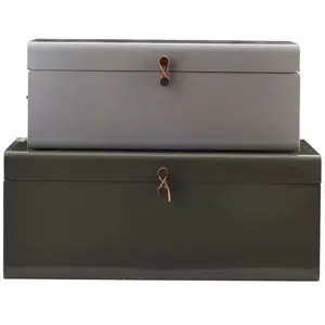 Comparateur de prix : House Doctor Boîtes de rangement Ensemble de 2 gris vert