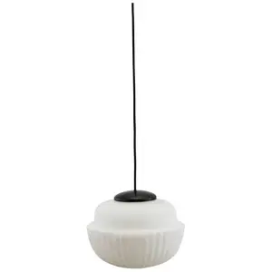 Comparateur de prix : Society of Lifestyle Lampe Suspension Acorn Large Noir et Blanc Diam 29 cm House Doctor
