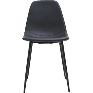 Chaise en tissu et acier noir Hdfound - House Doctor pas cher