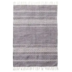 House Doctor Tapis Ciero gris clair 130x85cm - 205085021 pas cher