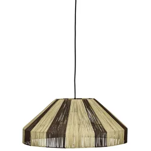 Abat-jour en raphia noir et marron 54cm Hdrafi - House Doctor pas cher