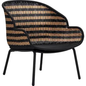 House Doctor Hapur chaise longue naturel/noir - 210940305 pas cher