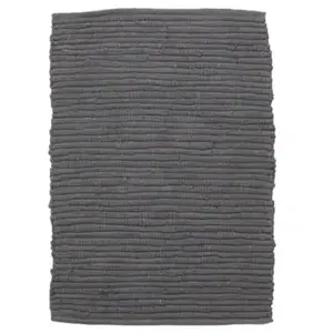 House Doctor Tapis Chindi - gris 60x90cm pas cher