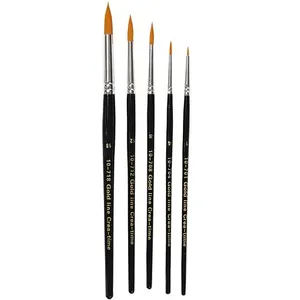 Creativ Company Creotime pinceaux noirs ronds 5 pcs (1-4-8-12-18) pas cher