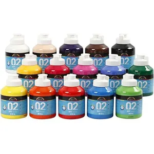 Set 15 peintures acryliques Mate A-Color - Couleurs Assorties 500 ml TU pas cher