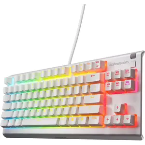 SteelSeries Apex 3 TKL (DE, Filaire), Clavier, Blanc