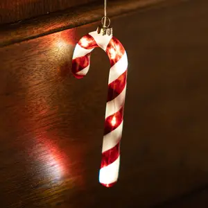 Sirius Pendentif décoratif Hannah Candy Cane rouge pas cher