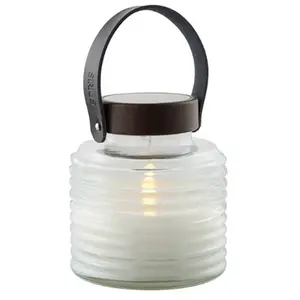 Sirius Lampe solaire LED Aston Jar, hauteur 16 cm, noir/marron, IP44