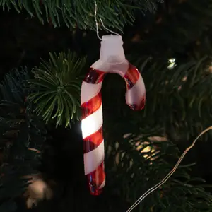 Sirius Guirlande lumineuse LED Hannah Candy Cane rouge pas cher
