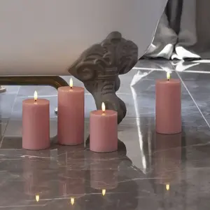 Sirius Bougie LED Sille, rose, hauteur 13 cm, cire, fonctionnement à p...Vendu parluminaire