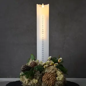 Sirius Bougie LED Sara Calendar, blanc/argent, hauteur 29 cmVendu parluminaire