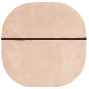 Normann Copenhagen Tapis confectionné à la main en laine vierge rosé 140x140