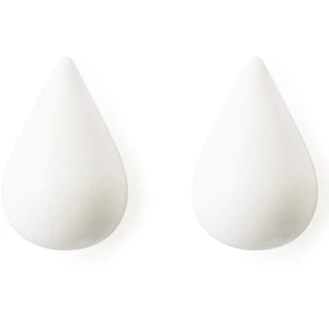 2 Patères en bois blanches L Dropit blanc - Normann Copenhagen