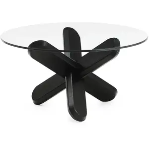 Table basse en chêne noir Ding Glass/noir - Normann Copenhagen pas cher