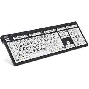 Logickeyboard XL Imprimé NERO (DE, Filaire), Clavier, Noir pas cher
