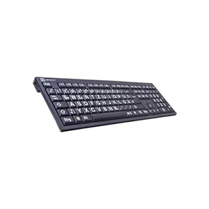 Logickeyboard XL Print PC Slim Line NERO - Clavier - USB - Allemand - ...