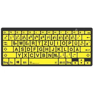 Logickeyboard LKB-LPBY-BTPC-FR Clavier Bluetooth QWERTZ Allemand Noir pas cher
