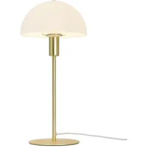 Comparateur de prix : Nordlux Lampe De Table Élégante En Or Et Abat-Jour En Verre Blanc