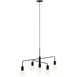 Comparateur de prix : Nordlux Lustre noir suspension pour plafond avec 5 bras réglables